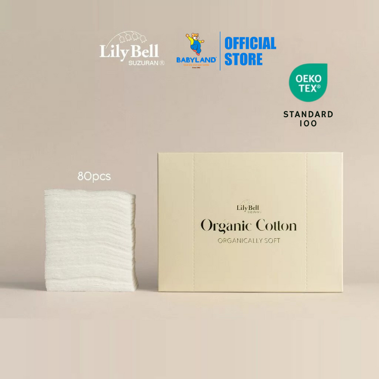 LilyBell Organic Cotton Puff 80 pcs
