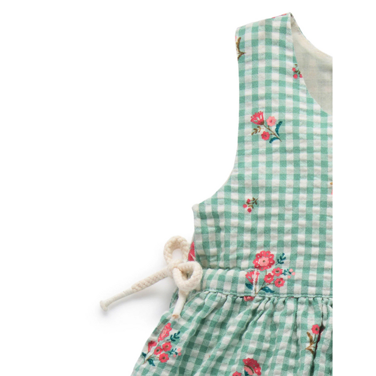 Purebaby Organic Gingham Pinnie Frida Dress