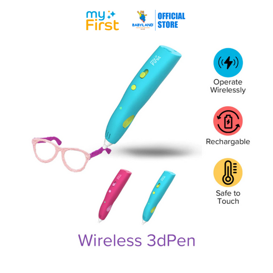 myFirst 3dPen Make - Wireless 3D Pen Starter Kit Art and Craft for Kids for Boys and Girls With Refillable Multi-colored