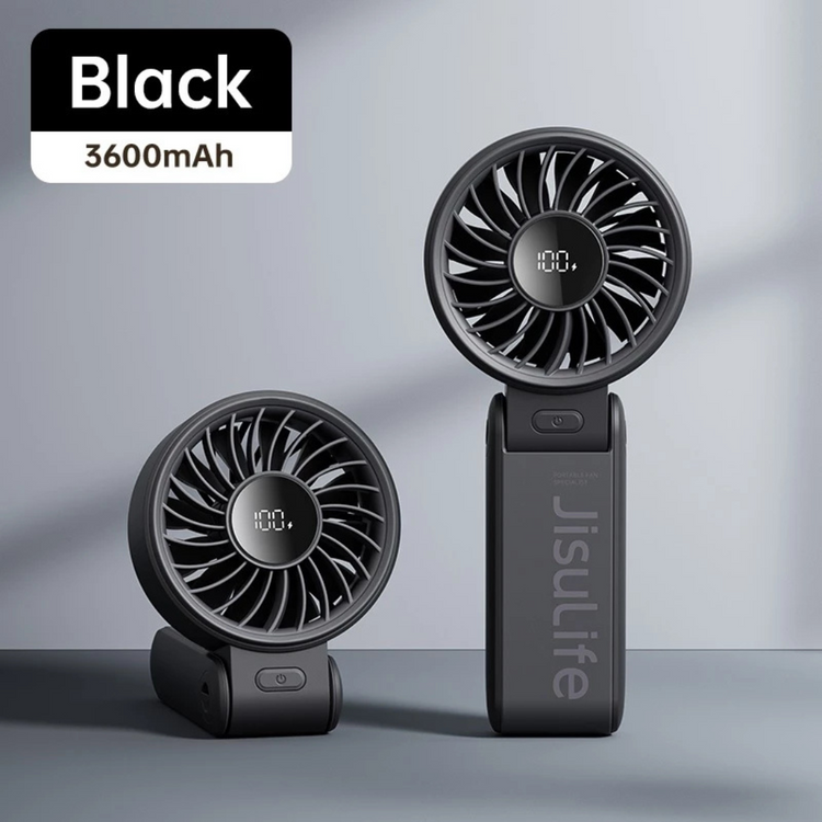 JisuLife Portable Handheld Fan Life7 (5000mAh) 19.5h cooling Foldable Hand Fans with 5 gears strong wind