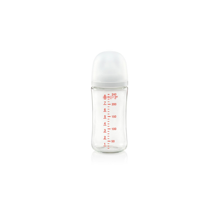 Pigeon SofTouch Wide-Neck Glass Nursing Bottle (160ml/240ml)