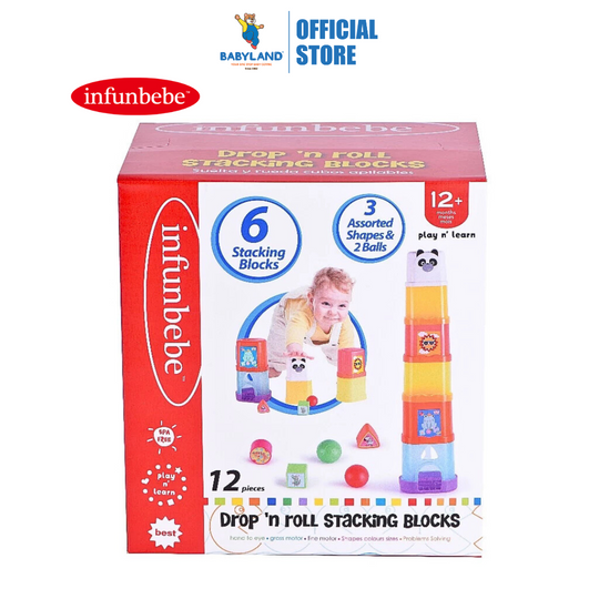 Infunbebe Drop 'n Roll Stacking Blocks (12m+)