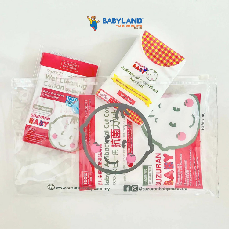Suzuran Baby Antibacterial Cotton Sheet Mini Pack 15pcs - 9 pkts