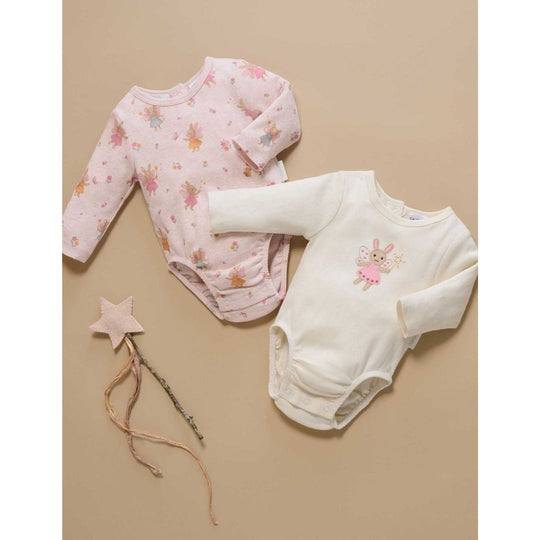 Purebaby Organic Bodysuit Little Fairies Print 2 Pack