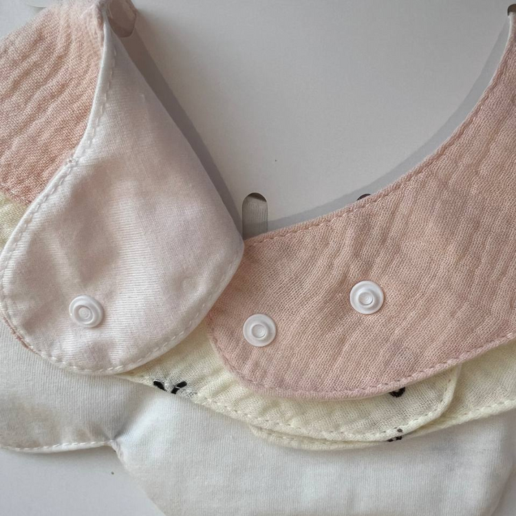 Ori Baby Cotton Bibs (2pcs) (Adjust Snap)
