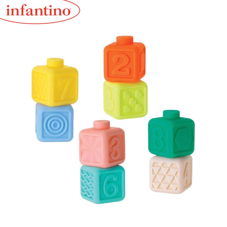 Infantino Super Soft Squeeze & Stack Block Set (6m+)