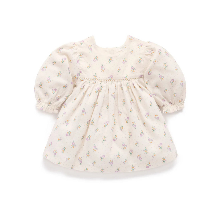 Purebaby Organic Baby Kids Primrose Print Dress