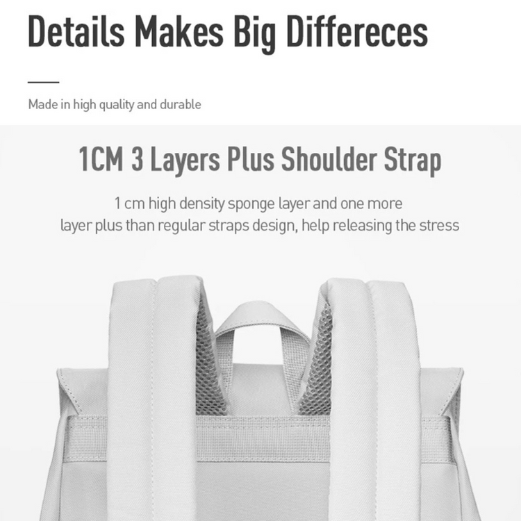 MAH Siro Backpack 14" | Splash Proof Laptop Bag with Zipper Compartment