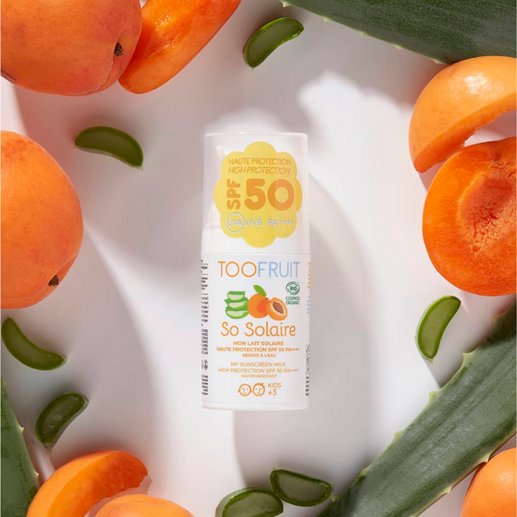 TooFruit So Solaire Sunscreen Milk High Protection SPF50 PA++++ (Aloe Vera + Apricot) 30ml/100ml