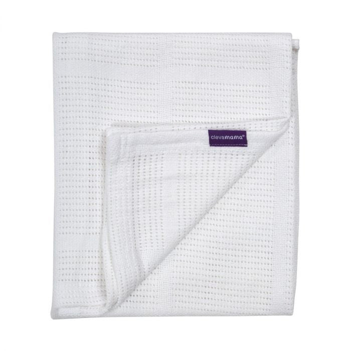 Clevamama Cellular Cot Bed Blanket - White