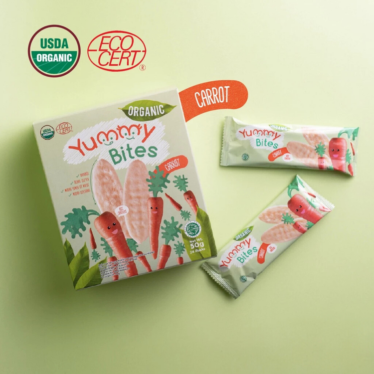 Yummy Bites Organic Rice Crackers 50g (7M+)