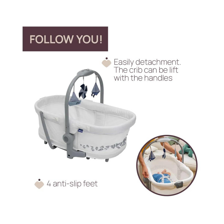 Chicco Baby Hug 5in1 Pro Crib - White Cream