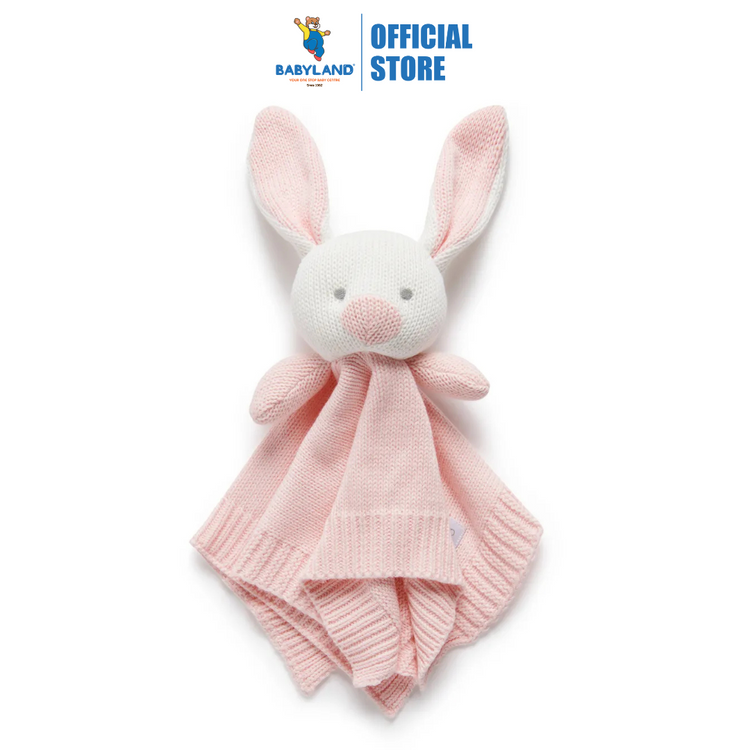 Purebaby Organic Pink Bunny Knitted Bunny Comforter
