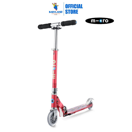 Micro SA0136 Sprite 2 Wheeled Scooter - Floral Dot Raspberry (Special Edition) (5-12 Years)