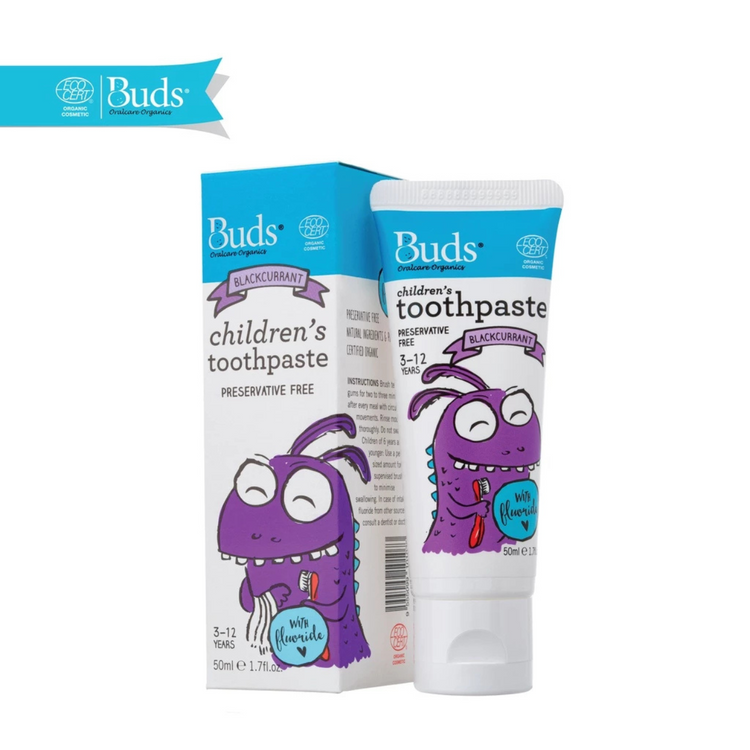 Buds Children's Toothpaste With Fluoride 50ml (3-12yrs)