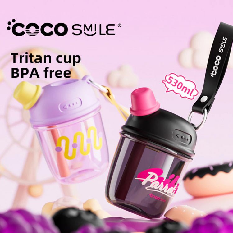 Cocosmile 8320 Dudu Straw Portable Tritan Cup 530ML - Purple