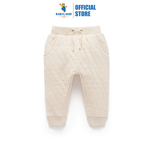 Purebaby Organic Quilted Track Pants - Wheat Melange