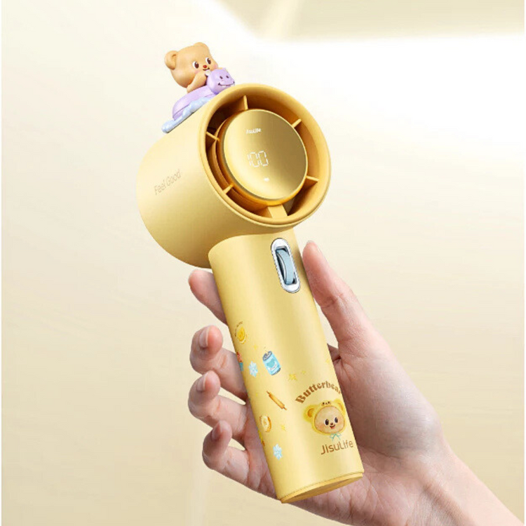 JisuLife Handheld Fan Pro1 5000mAh - Butterbear【 Bladeless Rechargeable 100 Level Adjustment With Strong Wind Cooler 18h 】