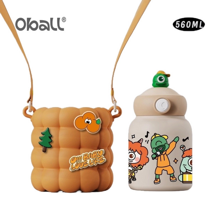Oball Dudu Cup 560ML With straw and shoulder strap