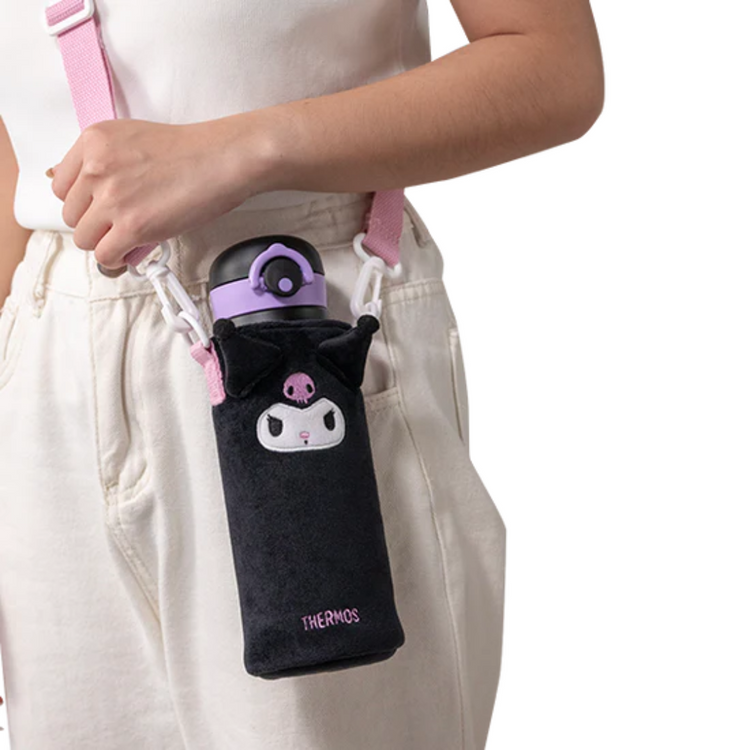 THERMOS 500ml Kuromi Trendy and Light Flask with Pouch (JNR-501KU24)