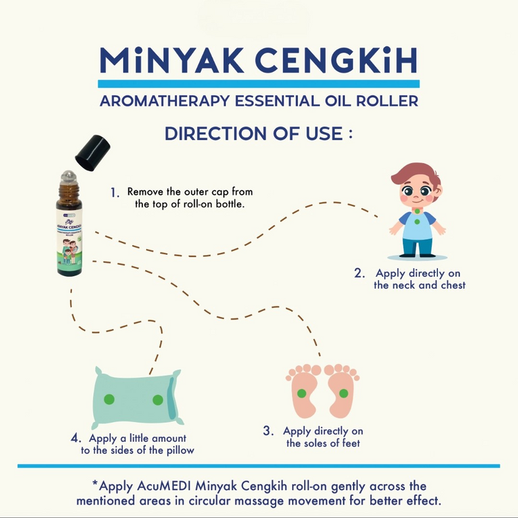 AcuMedi Minyak Cengkih 10ml | Natural Aromatherapy Essential Oil Roller