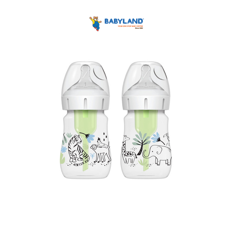 Dr Brown's Options+ PP Wide-Neck Bottle with Level 1 Teat (150mL)(2-Pack)