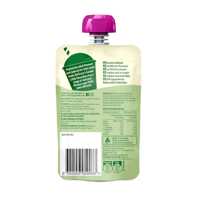 Rafferty's Garden Little Smoothies Coconut 120g
