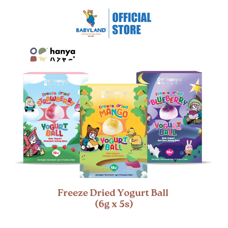 Hanya Freeze-Dried Yogurt Ball (12m+) (6g x 5s) Strawberry/Mango/Blueberry
