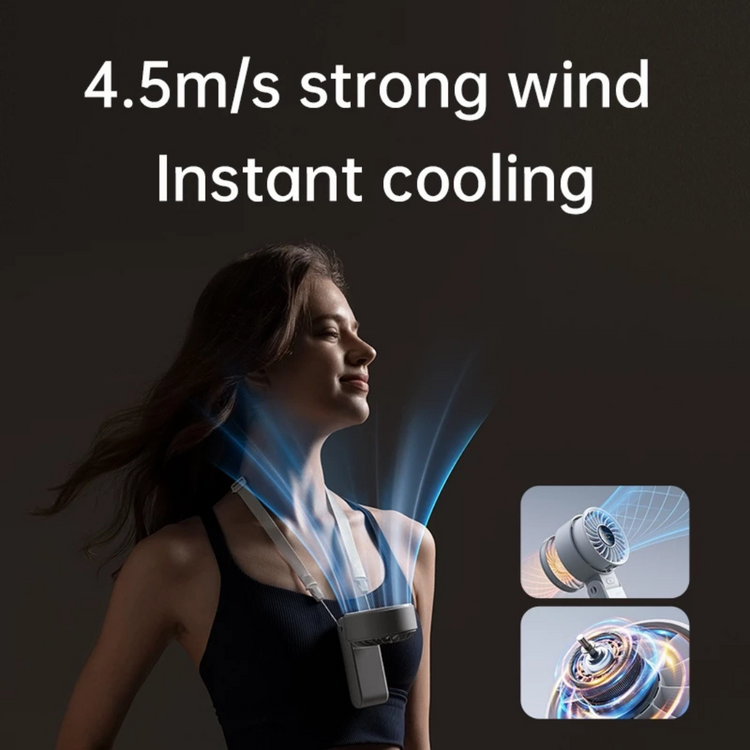 JisuLife Portable Handheld Fan Life7 (5000mAh) 19.5h cooling Foldable Hand Fans with 5 gears strong wind