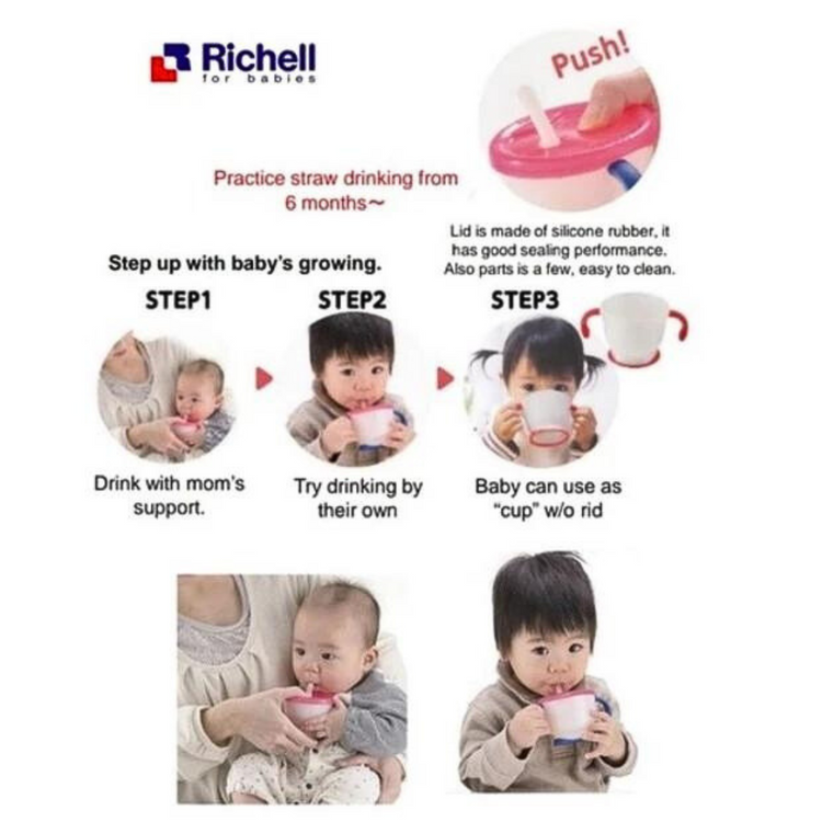 Richell AQ Straw Training Mug 150ml (6m+)