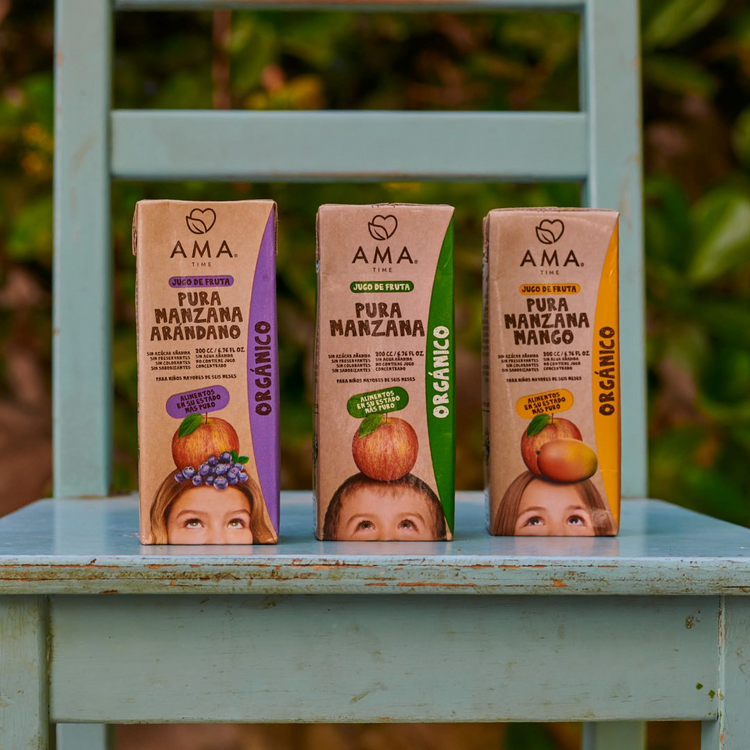 AmaTime TetraPack 100% Organic Fruit Juice 200ml - imported from Chile