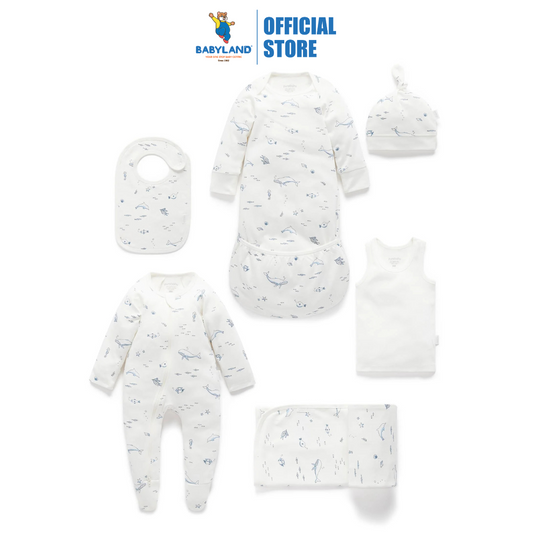 Purebaby Organic Newborn Hospital Pack - Vanilla Nautical