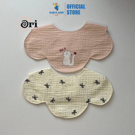 Ori Baby Cotton Bibs (2pcs) (Adjust Snap)