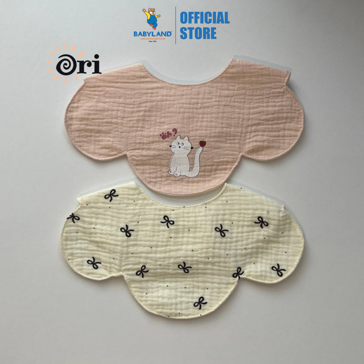 Ori Baby Cotton Bibs (2pcs) (Adjust Snap)