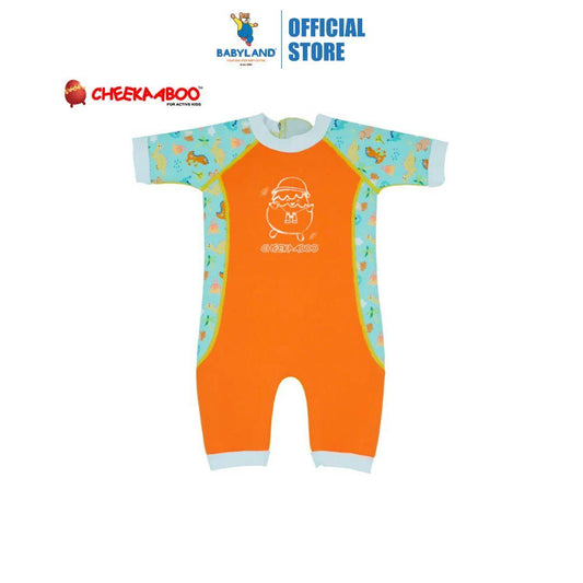 Cheekaaboo Warmiebabes Thermal Swimsuit UPF50+ - Orange Dino