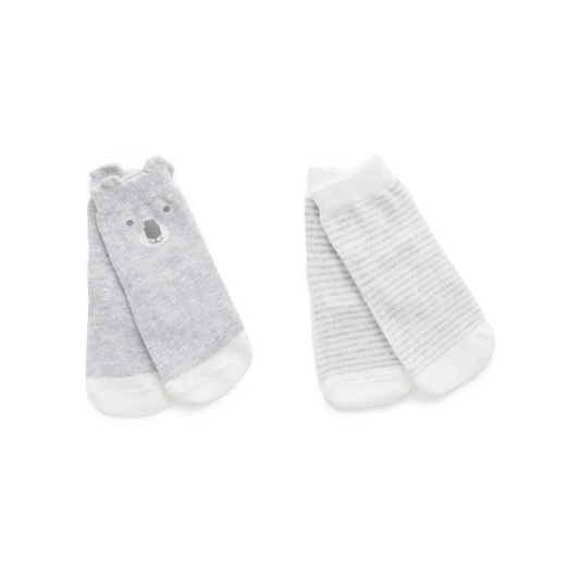 Purebaby 2 Organic Koala Socks