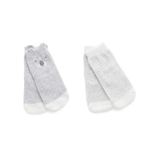 Purebaby 2 Organic Koala Socks