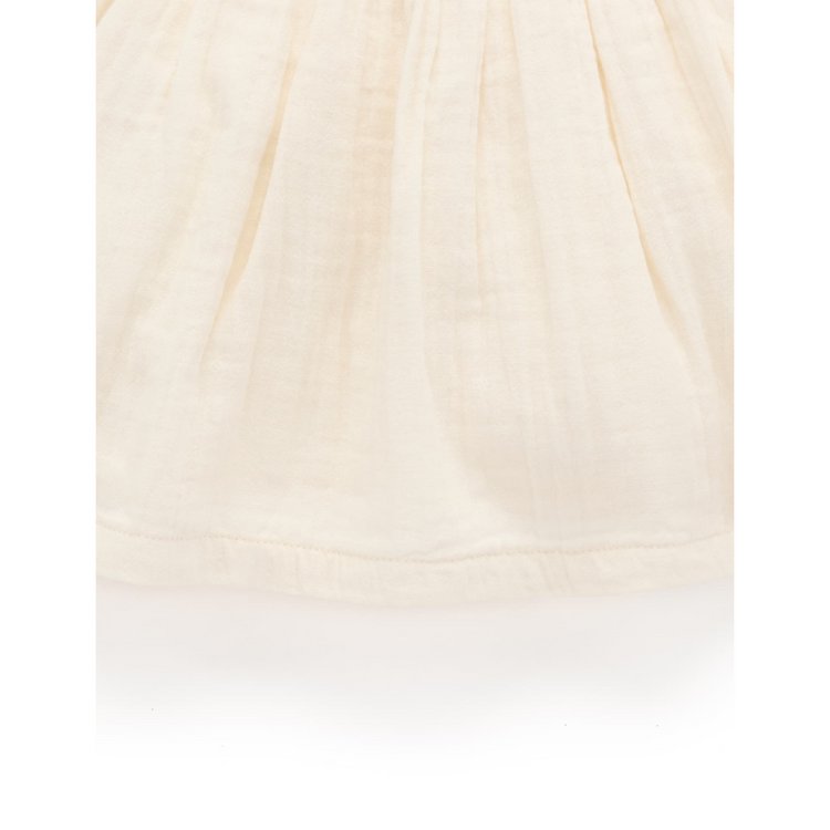 Purebaby Organic Cloud Print Embroidered Dress