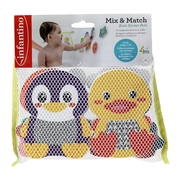 Infantino 305096 Mix & Match Bath Sticker Pals (4m+)