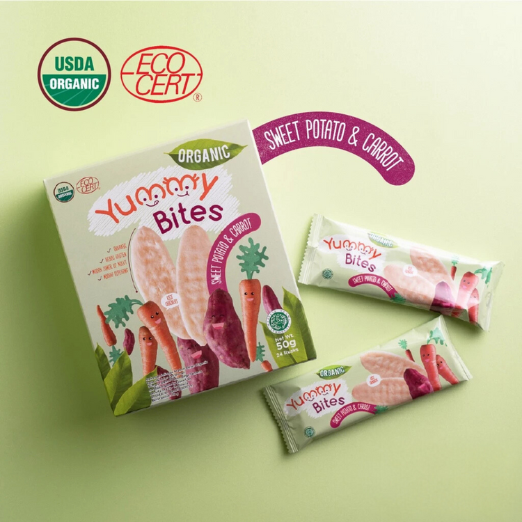 Yummy Bites Organic Rice Crackers 50g (7M+)