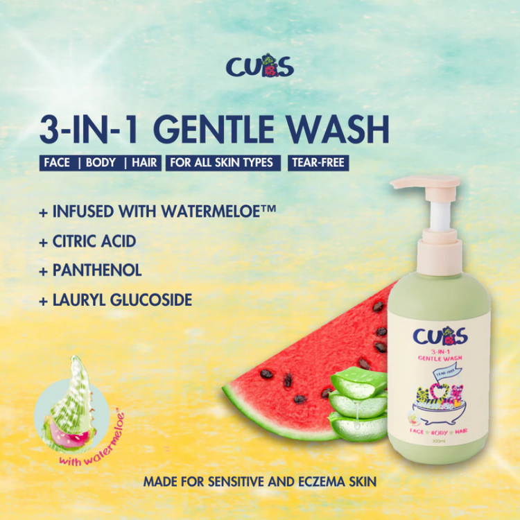 CUBS 3 in 1 Gentle Wash - Face/Body/Hair
