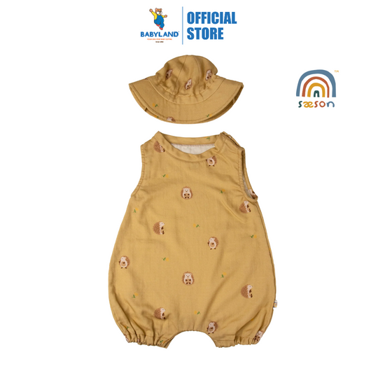Saeson TENCEL Basic Jumpsuit Set - Caramel Hedgehog