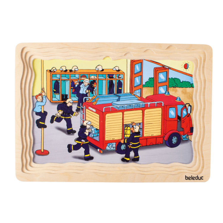 Beleduc 5 in 1 Layer Puzzle (Fire Brigade) (4Y+)