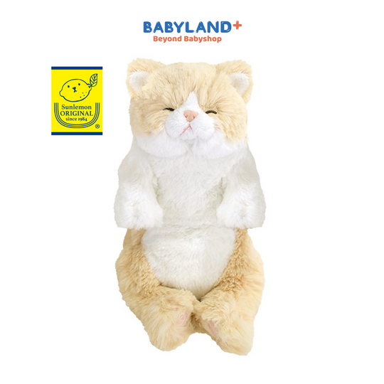 Sunlemon 1383 Cream - Lying Cat Sleeping Face Stuffed Toy S