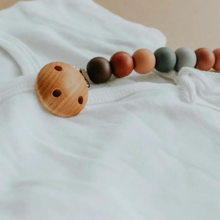 Mils and Key Minka Pacifier Clips - Muted Color (0m+)