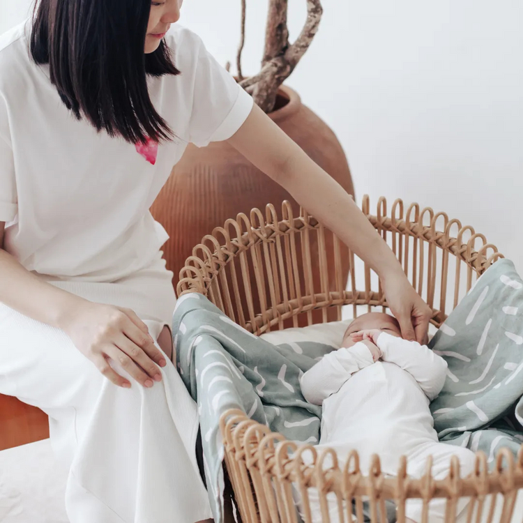 Mils and Key Swaddle - Bamboo + Cotton Swaddle (120cm x 120 cm)