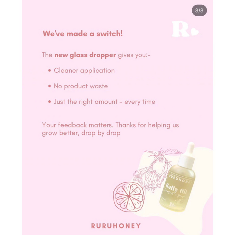 RuruHoney Belly Oil 50ml (KKM Notified, 100% Natural)
