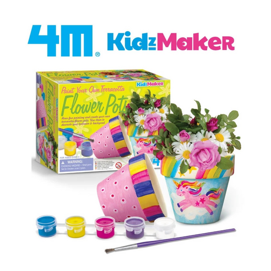 4M KidzMaker - Paint Your Own Terracotta Flower Pot (8Y+)