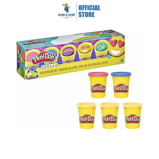 Play-Doh Color Me Happy 5-Pack with 3 Emoji-Inspired Cans for Kids 2 Years and Up, Non-Toxic