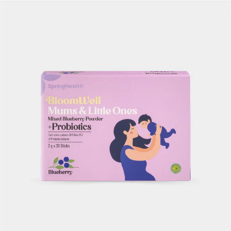 BloomWell Mums & Little Ones Mixed Blueberry Powder + Probiotics